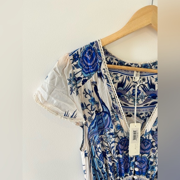 Vintage Spell and the Gypsy Collective Hotel Paradiso Bluebird Maxi Gown Dress - Picture 7 of 17